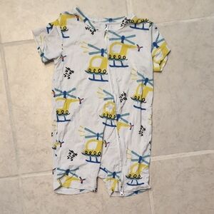 Teach Leanbh Bamboo Viscose Zipper Short Sleeve Onesie